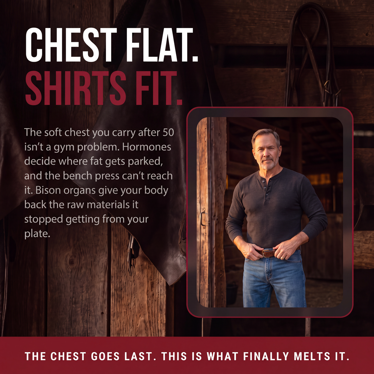 MB | Chest flat, shirts fit
