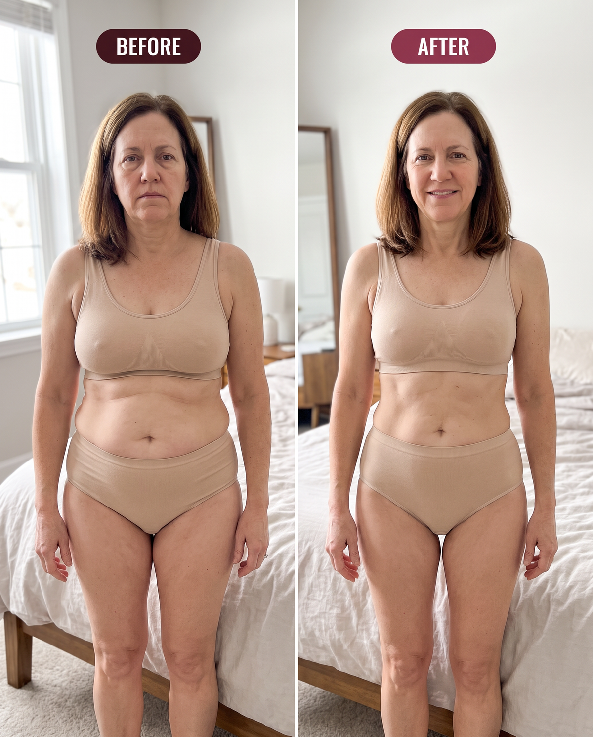 Before and after: woman 52