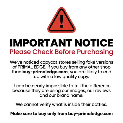 Important notice: only buy Primal Edge from buy-primaledge.com