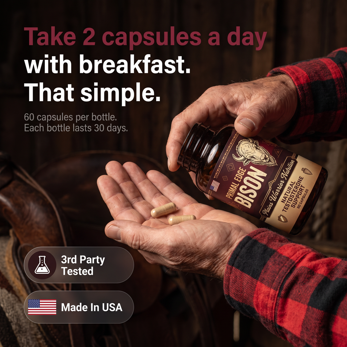 Take 2 capsules a day with breakfast